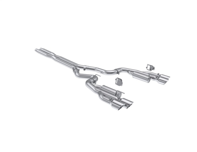 MBRP S7282AL 2024+ Ford Mustang 5.0L Alum. SS 3in Cat-Back Dual Split Exhaust w/ Quad Tips (Valve Delete)