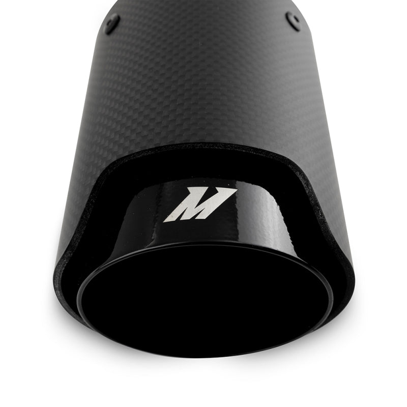 Mishimoto MMEXH-TIP-CFM25BK Carbon Fiber Muffler Tip 2.5in Inlet 3.5in Outlet M Black