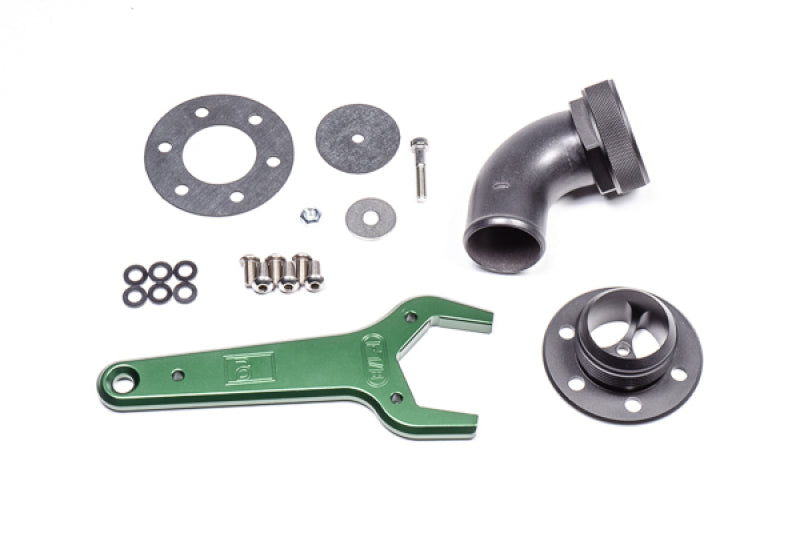 Radium Engineering 20-0547 Radium Remote Mount Fill Neck - 24AN Elbow - 1.5in Barb