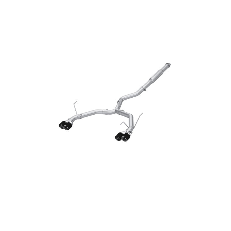 MBRP S48083CF 2022+ Subaru WRX 3in Cat-Back Dual Split Rear Quad Carbon Fiber Tips Race Profile Exhaust
