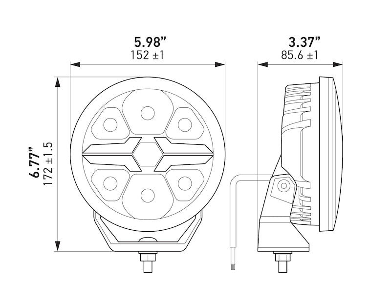 Hella 358228801 Blade 6in LED Driving Lamp - (Set of 2)