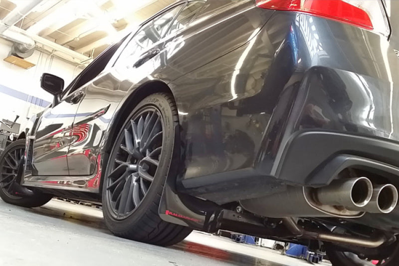 Rally Armor MF32-UR-BLK/RD 15-21 Subaru WRX/STI (Sedan ONLY) Black UR Mud Flap w/ Red Logo