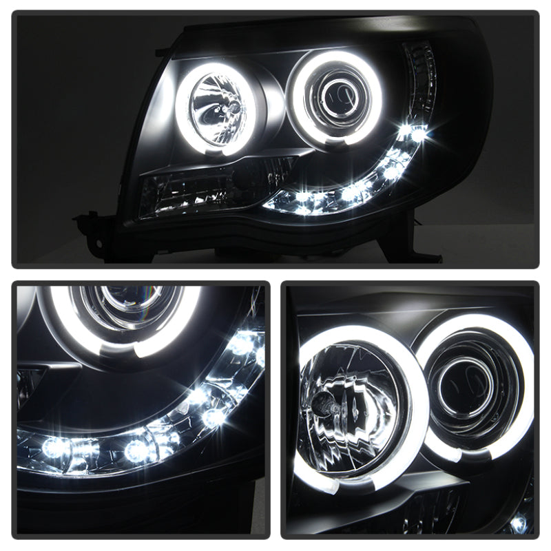 SPYDER 5079046 Spyder Toyota Tacoma 05-11 Projector Headlights CCFL Halo LED Blk Smke PRO-YD-TT05-CCFL-BSM