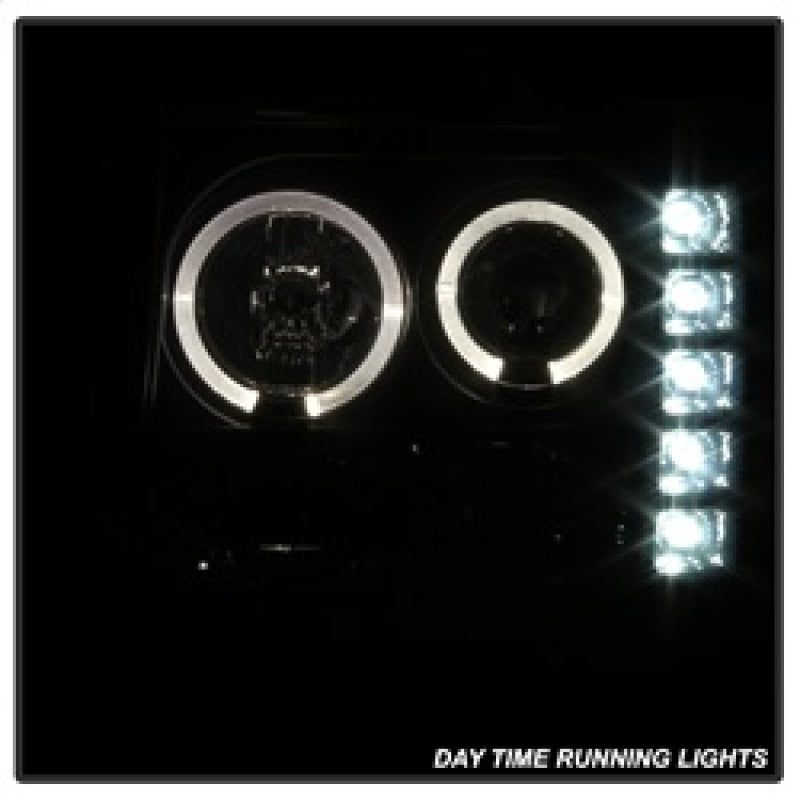 SPYDER 5078506 Spyder GMC Sierra 1500/2500 07-13 Projector Headlights LED Halo- LED Blk Smke PRO-YD-GS07-HL-BSM
