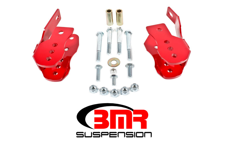 BMR Suspension CAB005R BMR 05-14 S197 Mustang Bolt-On Control Arm Relocation Brackets - Red