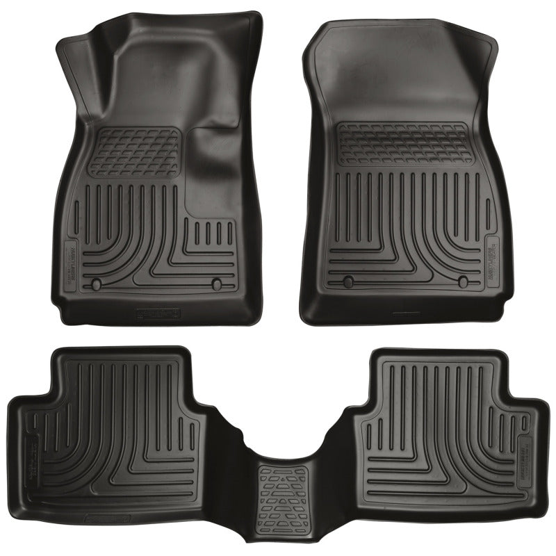 Husky Liners 98291 12-14 Chevrolet Sonic Weatherbeater Black Front & 2nd Seat Floor Liners