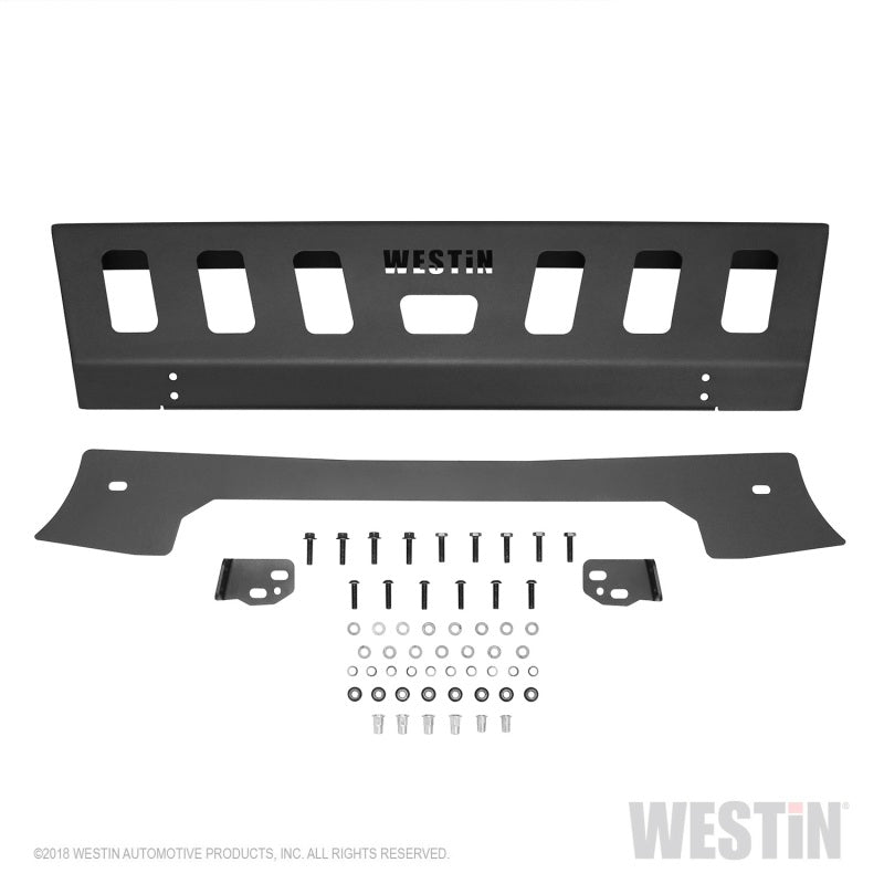 Westin 59-80095 18-19 Jeep Wrangler JL Front Bumper Skid Plate - Textured Black