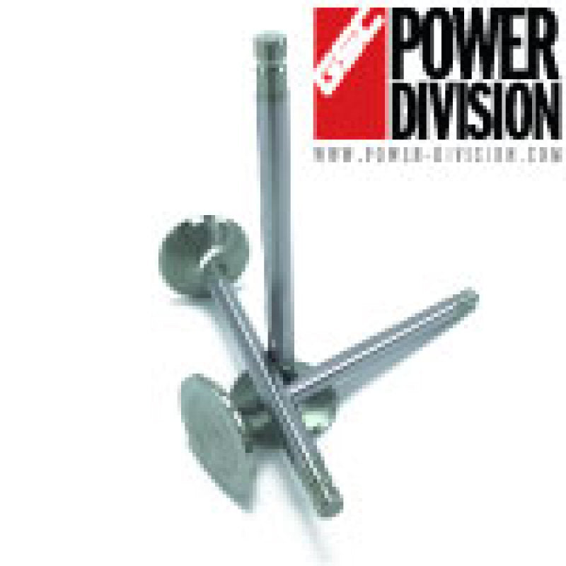GSC Power Division 2069-12 GSC P-D Toyota 2JZ Chrome Alloy Polished Exhaust Valve - 30.0mm Head (+1mm) 6.6mm Stem - Set of 12