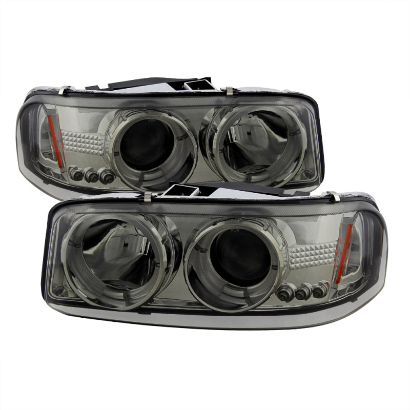 SPYDER 5009371 Spyder GMC Sierra 1500/2500/3500 99-06 Projector Headlights LED Halo LED Smoke PRO-YD-CDE00-HL-SMC