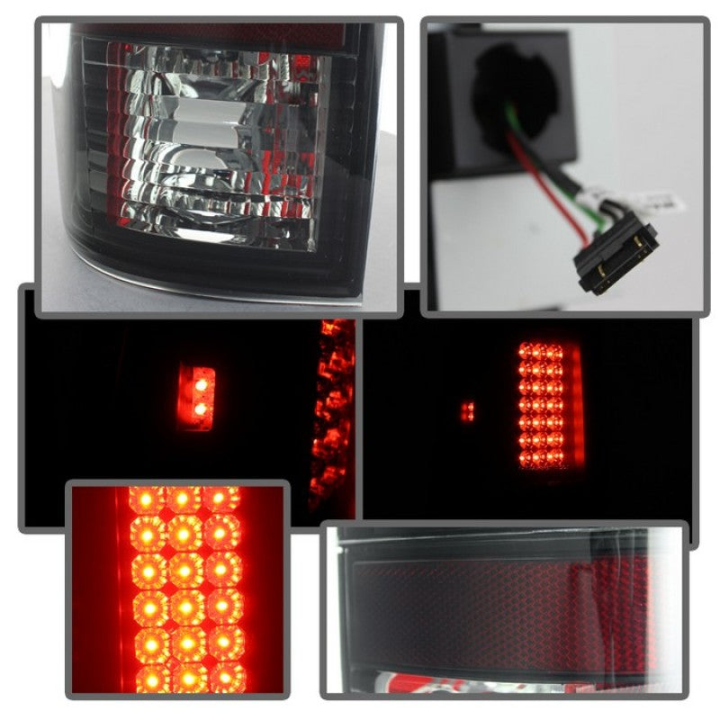 SPYDER 5078179 Spyder Ford F150 side 97-03/F250 Super Duty 99-07 LED Tail Lights Blk Smke ALT-YD-FF15097-LED-BSM