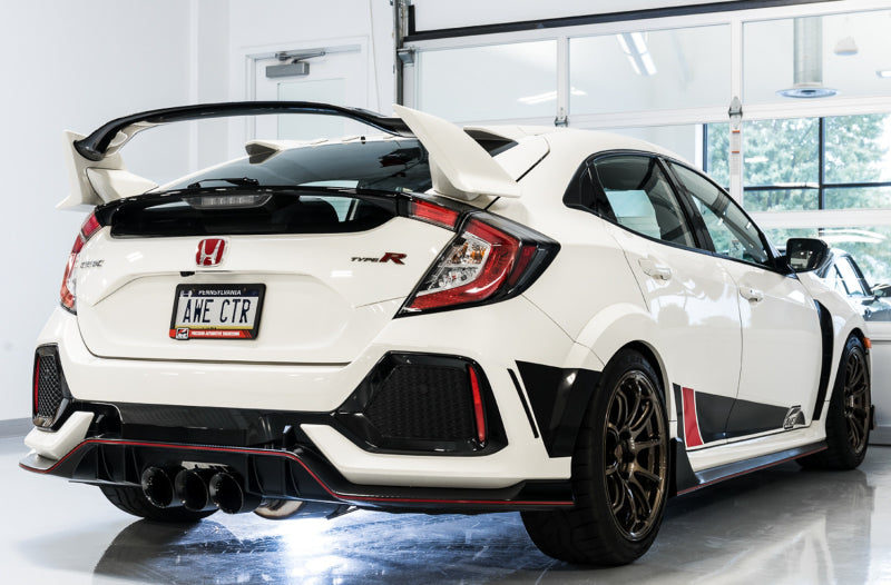 AWE Tuning 3020-53002 2017+ Honda Civic Type R Track Edition Exhaust w/Front Pipe & Triple Diamond Black Tips