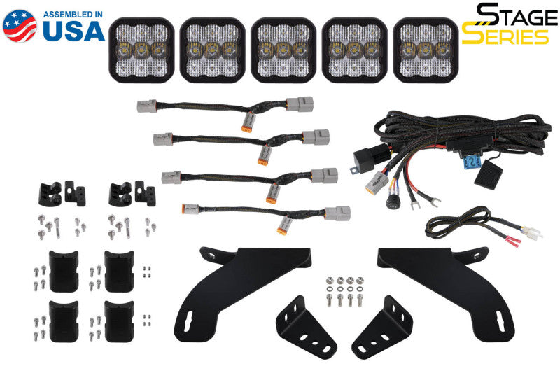 Diode Dynamics DD7321 21-22 Ford F-150 SS5 Grille CrossLink Lightbar Kit- Pro White Combo