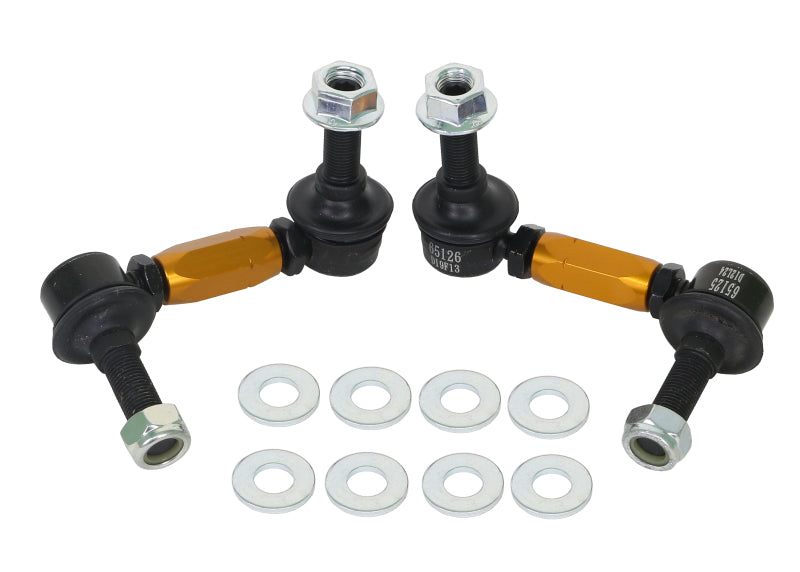 Whiteline KLC110 03+ Nissan 350z Z33 / 07-08 Infiniti G35 (Exc AWD) Fr Swaybar-Link Assy HD Adj Steel Ball