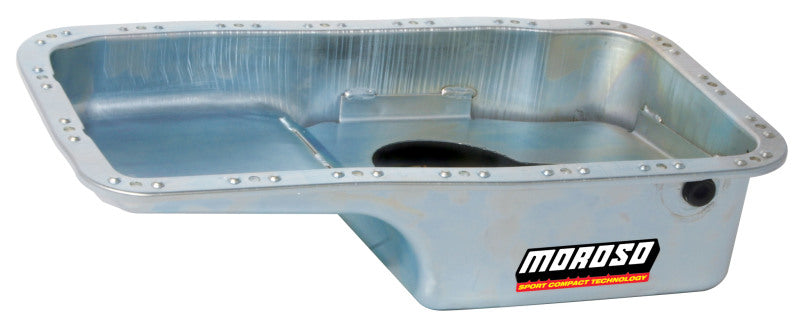 Moroso 20911 Acura/Honda 1.6L B16A3 Stock (w/Oil Drainbacks) Wet Sump 4qt 6in Steel Oil Pan