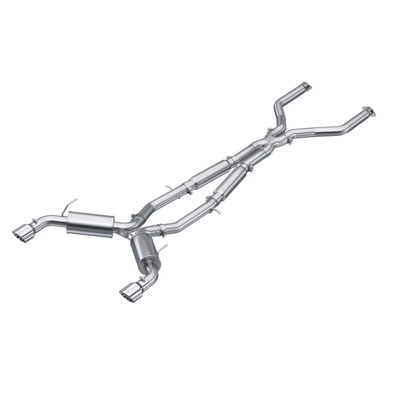 MBRP S4405304 16-22 Infiniti Q50 3.0L RWD/AWD 3in Cat-Back Dual Split Rear Street Version T304