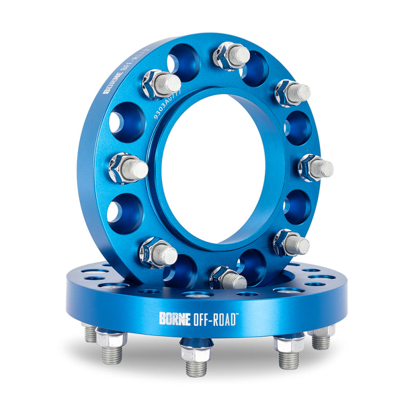 Mishimoto BNWS-006-250BL Borne Off-Road Wheel Spacers 8X165.1 121.3 25 M14 Blu