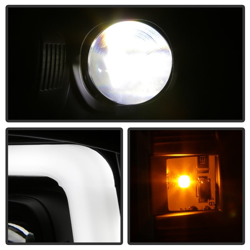 SPYDER 5088062 Spyder Ford F-250 99-04/Excursion 00-04 1 Piece LED Headlights - Black PRO-YD-FF25099V2PL-BK