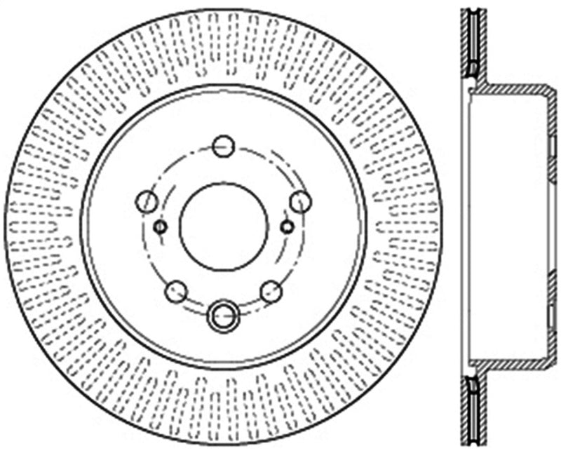 Stoptech 126.44189SL StopTech 13-14 Lexus GS300/350/400/430 Slotted Sport Rear Left Brake Rotor