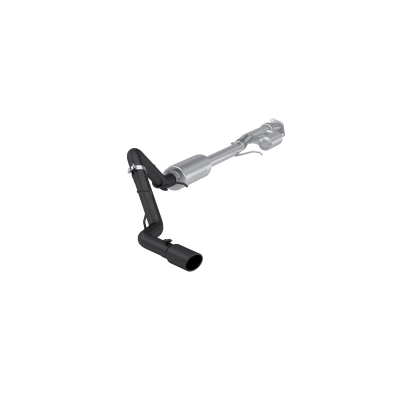 MBRP S5019BLK 19-24 GM 1500 Silverado/Sierra 2.7L Blk-Coated Alum. Steel 3in Cat-Back Single Side 4in Blk Tip