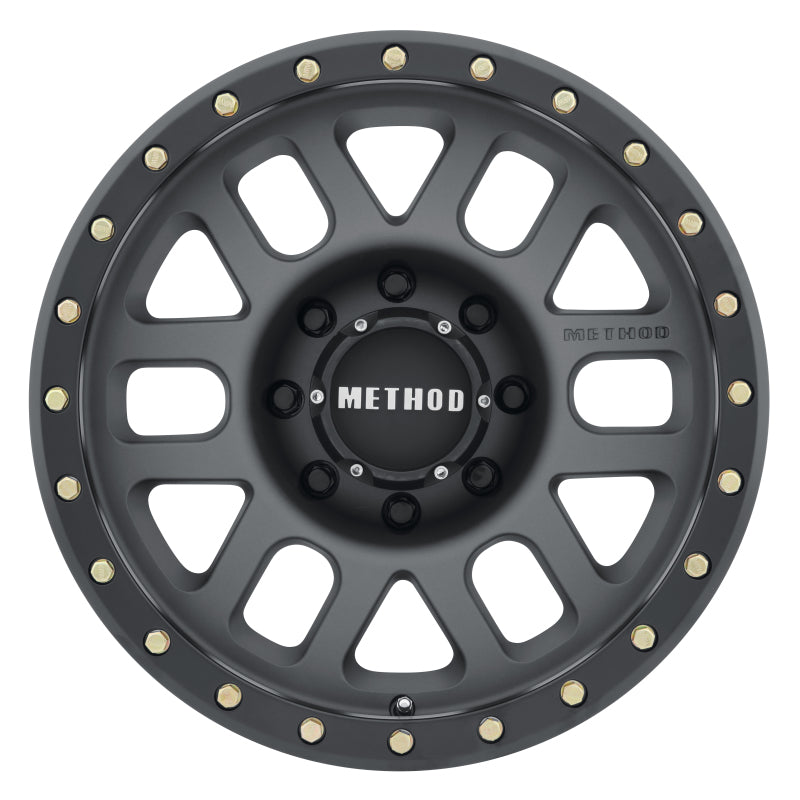 Method Wheels MR30989088818 Method MR309 Grid 18x9 +18mm Offset 8x180 130.81mm CB Titanium/Black Street Loc Wheel