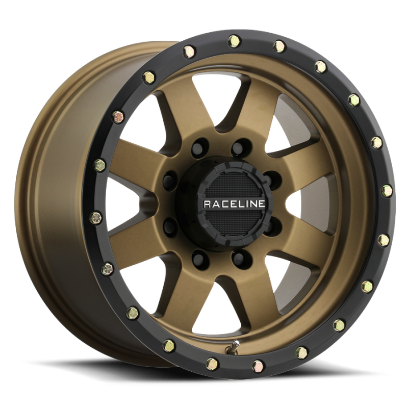 Raceline 935BZ-79060-00 935BZ Defender 17x9in / 6x139.7 BP / 0mm Offset / 107.95mm Bore - Bronze Wheel