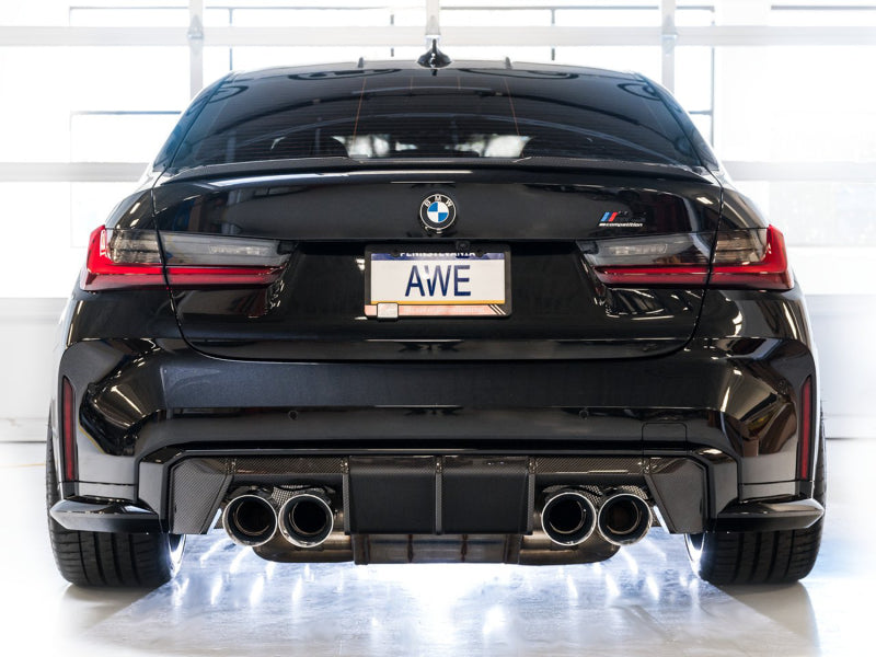 AWE Tuning 3025-43480 AWE SwitchPath Catback Exhaust for BMW G8X M3/M4 - Chrome Silver Tips