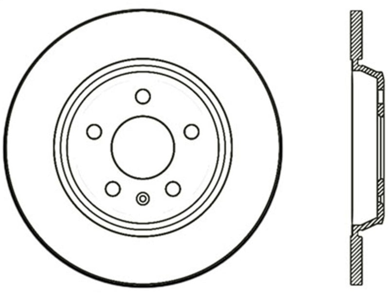 Stoptech 127.33127L StopTech Power Slot 09-10 Audi A4/A4 Quattro / 08-10 A5 / 10 S4 Rear Left Drilled & Slotted Rotor