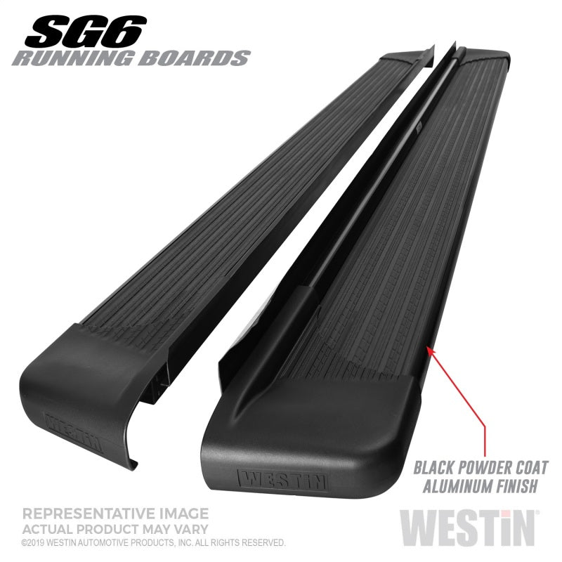 Westin 27-64735 SG6 Black Aluminum Running Boards 79 in