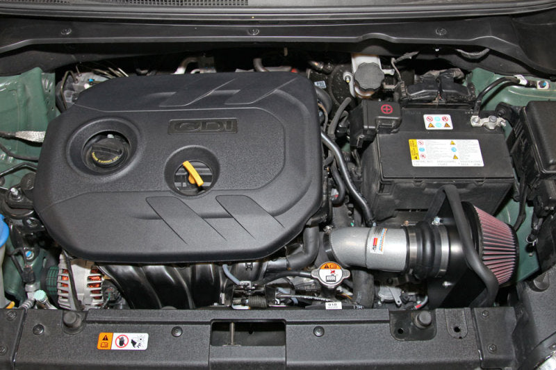 K&N Engineering 69-5313TS K&N 14-16 Kia Soul L4 2.0L Typhoon Cold Air Intake Aluminum Silver
