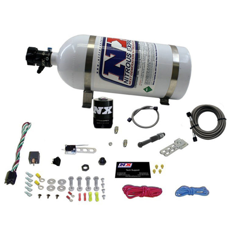 Nitrous Express 21000-10 Dry EFI Single Nozzle Nitrous Kit (35-150HP) w/10lb Bottle