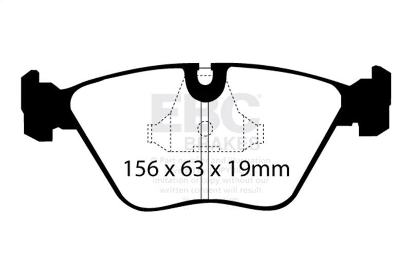 EBC DP3689C 92-95 BMW M3 3.0 (E36) Redstuff Front Brake Pads