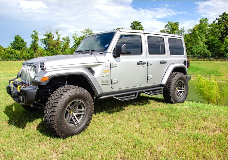 N-Fab HPJ1866-TX Podium LG 2018 Jeep Wrangler JL 4DR SUV - Full Length - Tex. Black - 3in