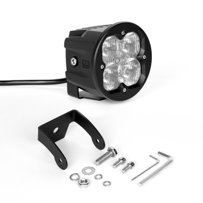 XKGLOW XK065003-D-KIT XK Glow Round XKchrome 20w LED Cube Light w/ RGB Accent Kit w/ Cntrlr Fog Mount- Driving Beam 2pc