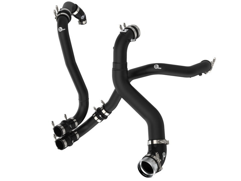 aFe 46-20514-B BladeRunner 21-22 Ford F-150 Ecoboost V6-3.5L(tt) Aluminum Hot and Cold Charge Pipe Kit Black