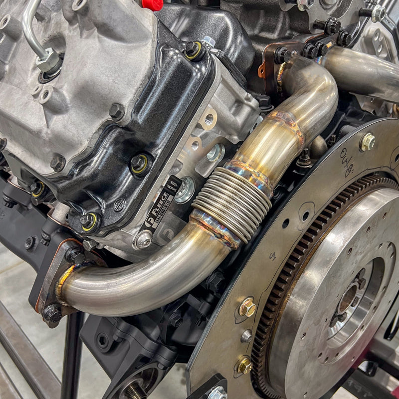 Wehrli WCF100590 01-04 Chevrolet 6.6L Duramax LB7 2in Stainless Up Pipe Kit w/Gaskets - Single Turbo