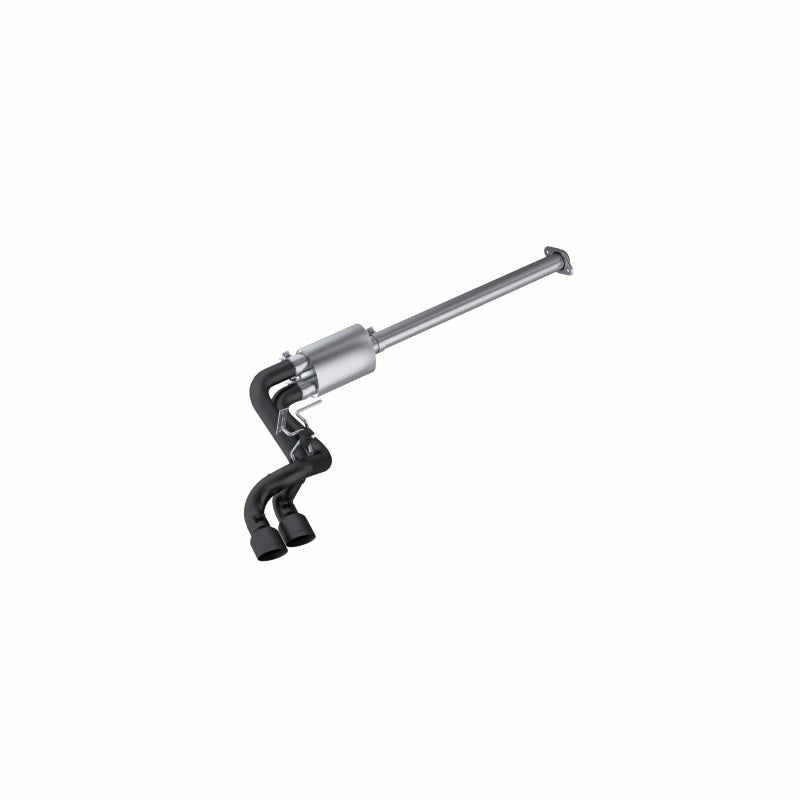 MBRP S5261BLK 09-14 Ford F150 Pre-Axle 4.5in OD Tips Dual Outlet 3in Black Coated Cat Back Exhaust