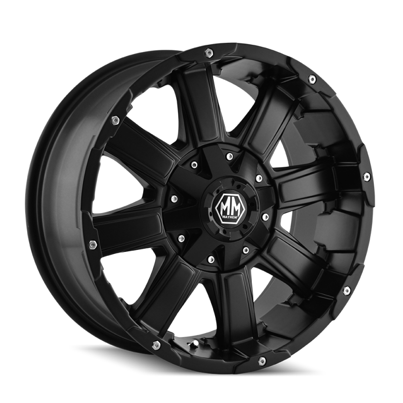 Mayhem 8030-2952MB 8030 CHAOS 20x9 / 5x127 BP / -12mm Offset / 87mm Hub Matte Black Wheel