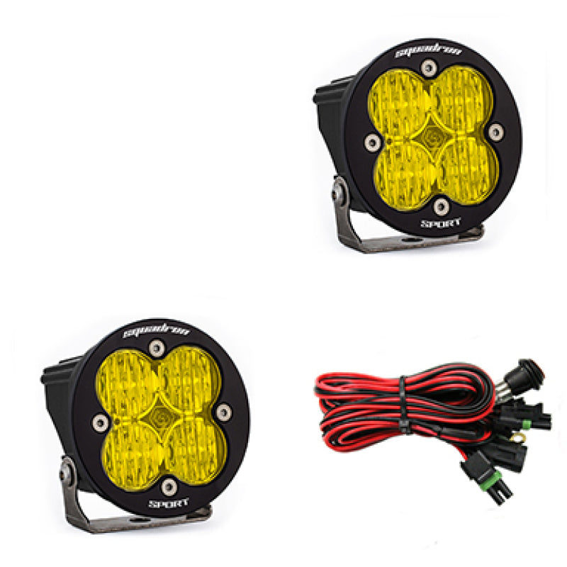 Baja Designs 587815 Squadron R Sport Wide Cornering Pair LED Light Pods - Amber