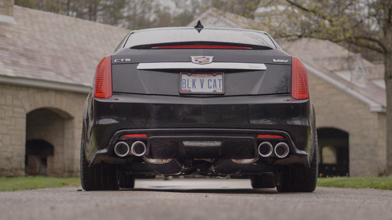 Stainless Works CTSV16MKS-PC 2016-18 Cadillac CTS-V Sedan Axleback System Dual-Mode Turbo Mufflers 4in Tips