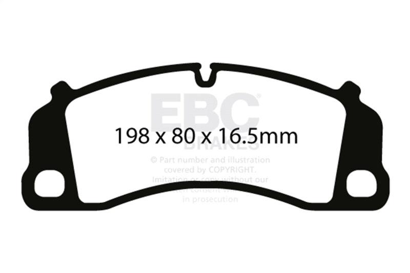 EBC DP42206R 13-15 Porsche 911 (991) (Cast Iron Rotor only) 3.8 GT3 Yellowstuff Front Brake Pads
