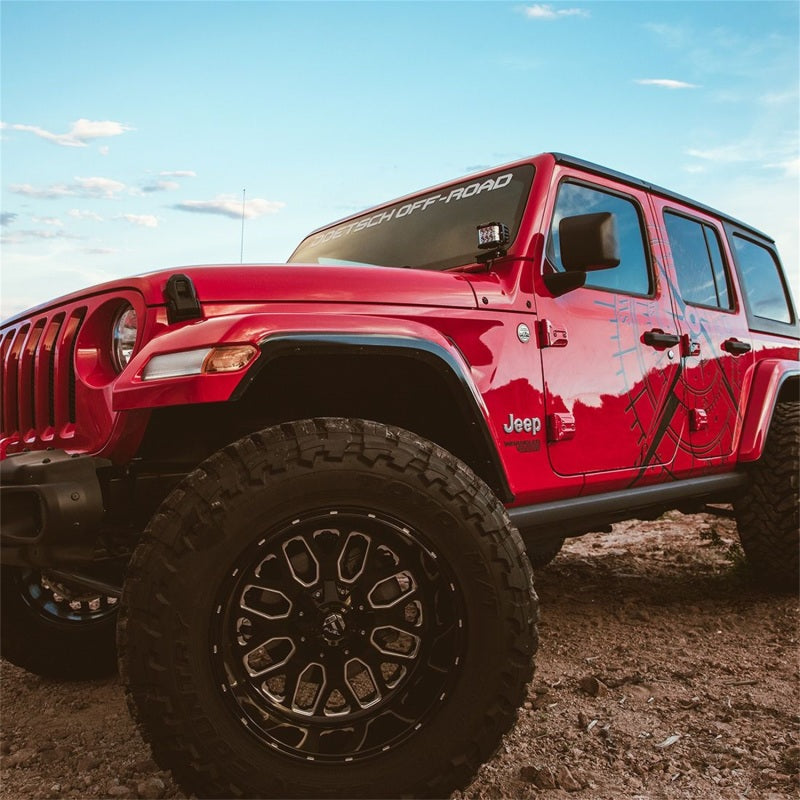 Rigid Industries 41659 2018 Jeep JL - A-Pillar Mount Kit - Mounts Set of D / D-SS / SR-M / Ignite Series