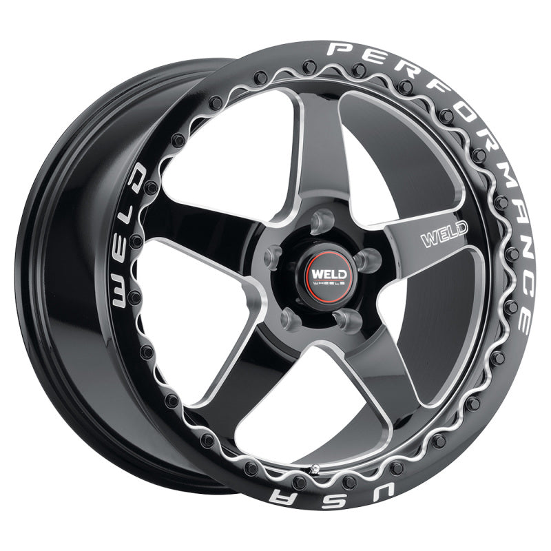 Weld S90470022P42 S904 17x10 Ventura Bead Lock 5x120 ET42 BS7.15 Gloss BLK MIL DIA 78.1