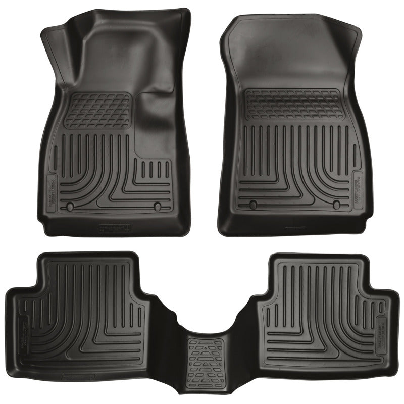 Husky Liners 98291 12-14 Chevrolet Sonic Weatherbeater Black Front & 2nd Seat Floor Liners
