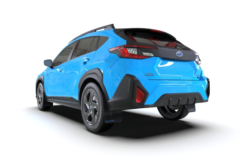 Rally Armor MF106-UR-BLK-NB 24-25 Subaru Crosstrek Black UR Mud Flap Light Blue Logo