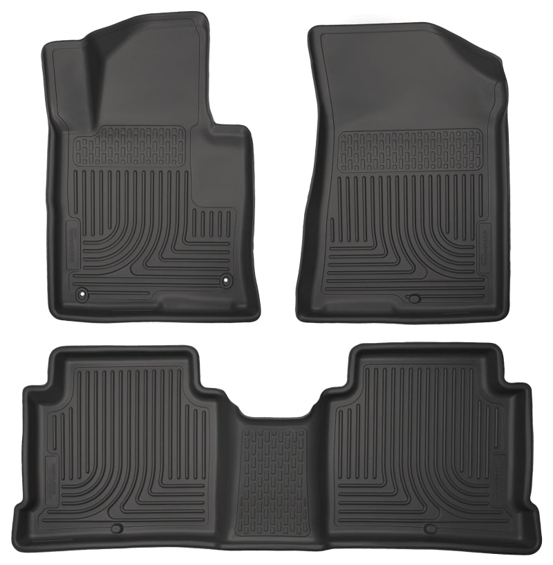 Husky Liners 99631 2015 Hyundai Sonata Weatherbeater Black Front & 2nd Seat Floor Liners