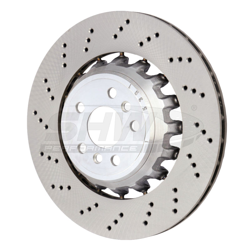 SHW Performance BRL43503 SHW 2020+ BMW X3 M 3.0L Left Rear Cross-Drilled Lightweight Brake Rotor (34118054827)