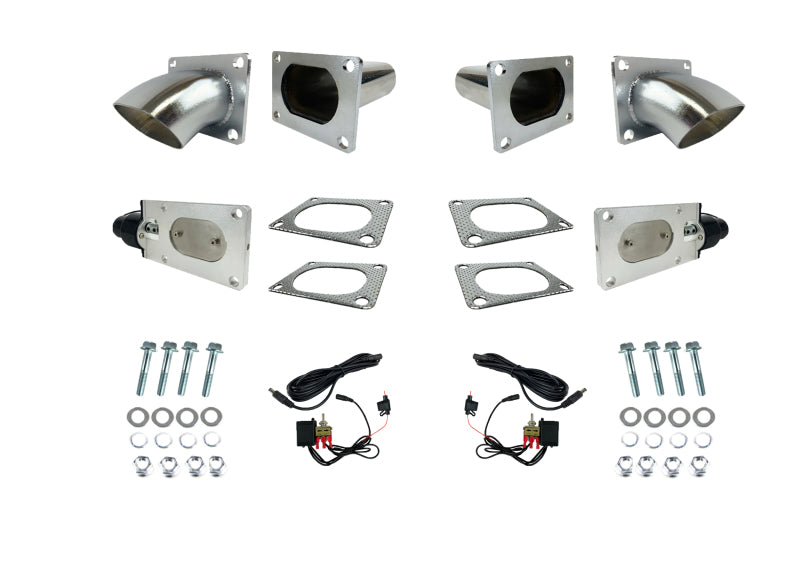 Granatelli Motor Sports 313530D Granatelli 3.0in Oval Stainless Steel Electronic Dual Exhaust Cutout