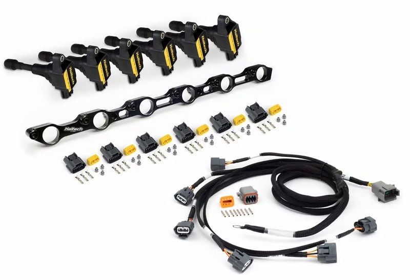 Haltech HT-120201 Toyota JZ R35 Coil Conversion Kit w/Bracket Coils Connectors & Harness (1JZ/1JZ VVT/2JZ)