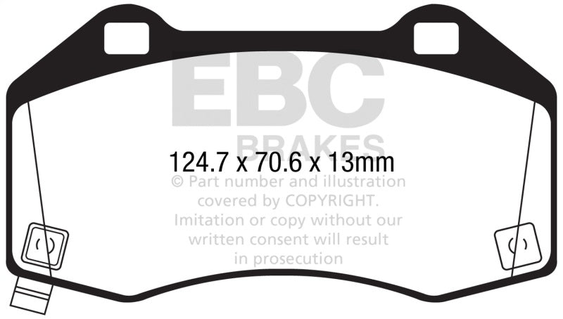 EBC DP42286R 2016+ Mazda Miata MX-5 / 17-20 Fiat 124 Spider Abarth Yellowstuff Front Brake Pads