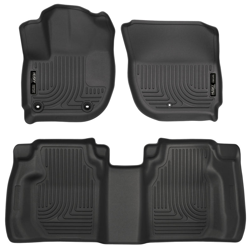 Husky Liners 99491 15 Honda Fit Weatherbeater Black Front and Second Seat Floor Liners